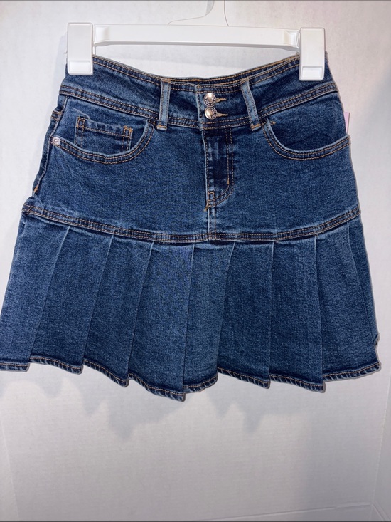 wild fable Dresses & Skirts - Women's Dark Blue Denim Pleated Mini Skirt